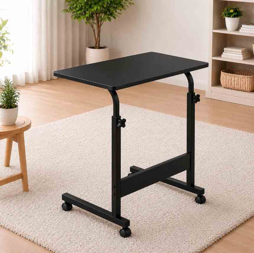 Single Layer Adjustable Table Black